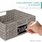 Best Choice Products Set of 4 13in Woven Water Hyacinth Pantry Baskets w/ Chalkboard Label, Chalk Marker